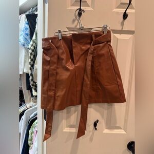 Brown Leather Skirt